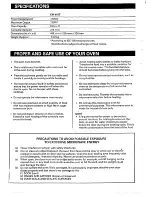 Preview for 2 page of Sanyo EM-607T Instruction Manual And Cooking Manual