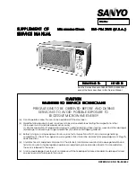 Sanyo EM-842WS Service Manual Supplement предпросмотр