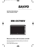 Предварительный просмотр 1 страницы Sanyo EM-C6786V - Microwave Oven With Convection Instruction Manual And Cooking Manual