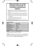 Предварительный просмотр 2 страницы Sanyo EM-C6786V - Microwave Oven With Convection Instruction Manual And Cooking Manual