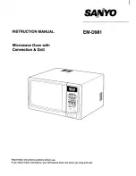 Preview for 1 page of Sanyo EM-D981 Instruction Manual