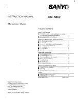 Предварительный просмотр 1 страницы Sanyo EM-N102 Instruction Manual