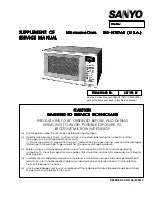 Sanyo EM-N107AS Supplement Of Service Manual предпросмотр