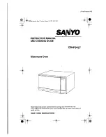 Предварительный просмотр 1 страницы Sanyo EM-P842T Instruction Manual And Cooking Manual