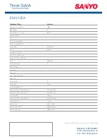 Предварительный просмотр 2 страницы Sanyo EM-S105A Specification Sheet