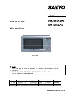 Preview for 1 page of Sanyo EM-S156AS Service Manual