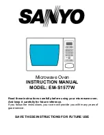 Предварительный просмотр 1 страницы Sanyo EM-S1577W Instruction Manual