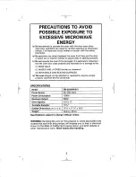 Preview for 2 page of Sanyo EM-S2585B Instruction Manual And Cooking Manual