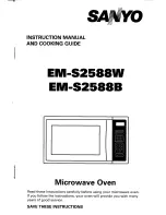 Sanyo EM-S2588B Instruction Manual And Cooking Manual предпросмотр