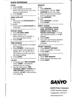 Предварительный просмотр 23 страницы Sanyo EM-S2588B Instruction Manual And Cooking Manual