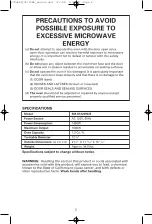 Preview for 2 page of Sanyo EM-S5120B Instruction Manual And Cooking Manual