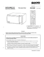 Preview for 1 page of Sanyo EM-S889 Service Manual