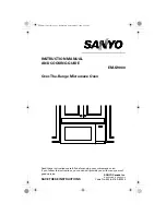 Sanyo EM-S9000 Instruction Manual And Cooking Manual preview