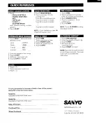 Предварительный просмотр 20 страницы Sanyo EM-X400 Instruction Manual