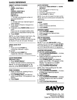 Предварительный просмотр 22 страницы Sanyo EM-X4111 Instruction Manual