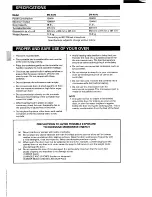 Preview for 2 page of Sanyo EM-X470 Instruction Manual