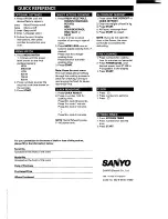 Предварительный просмотр 19 страницы Sanyo EM-X470 Instruction Manual