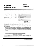 Preview for 1 page of Sanyo EM-X475S Service Manual