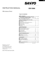 Preview for 1 page of Sanyo EM-X680 Instruction Manual