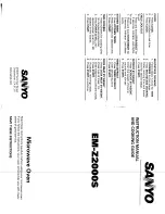 Sanyo EM-Z2000 Instruction Manual And Cooking Manual preview