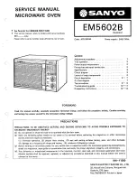 Preview for 1 page of Sanyo EM5602B Service Manual