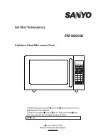 Preview for 1 page of Sanyo EMS-8600S Instruction Manual