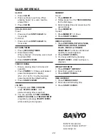 Предварительный просмотр 22 страницы Sanyo EMS-8600S Instruction Manual