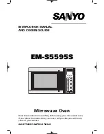 Sanyo EMS5595S - Microwave 0.9 Cubic Feet Instruction Manual & Cooking Manual предпросмотр