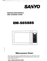 Sanyo EMS6588S - USA Countertop Microwave Oven 1.0 cu.ft. Capacity 1 Instruction Manual And Cooking Manual preview