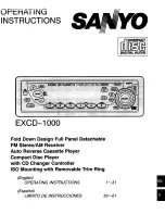 Предварительный просмотр 1 страницы Sanyo EXCD-1000 Operating Instructions Manual