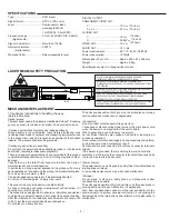 Preview for 2 page of Sanyo FISHER DVD-1500 AU Service Manual