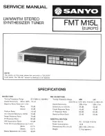 Sanyo FMT M15L Service Manual preview