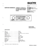 Preview for 1 page of Sanyo FT200F-4 Service Manual