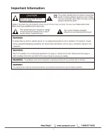 Preview for 2 page of Sanyo FVD48P4 User Manual