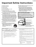 Предварительный просмотр 4 страницы Sanyo FW24E05F Owner'S Manual