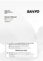 Предварительный просмотр 1 страницы Sanyo FW24E05T Owner'S Manual