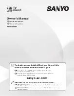 Preview for 1 page of Sanyo FW32D06F Owner'S Manual