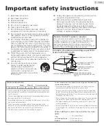 Preview for 4 page of Sanyo FW32D19F Owner'S Manual