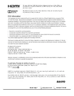 Preview for 30 page of Sanyo FW32D25T Owner'S Manual