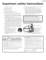 Preview for 4 page of Sanyo FW43C46F Owner'S Manual