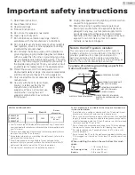 Preview for 4 page of Sanyo FW50C78F Owner'S Manual