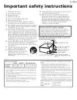 Preview for 4 page of Sanyo FW50C87F Owner'S Manual