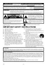 Preview for 3 page of Sanyo FWSB405F Owner'S Manual