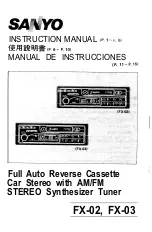 Предварительный просмотр 1 страницы Sanyo FX-02 Instruction Manual