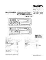 Preview for 1 page of Sanyo FXC-503LD Service Manual