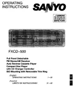 Sanyo FXCD-500 Operating Instructions Manual предпросмотр