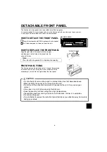 Предварительный просмотр 7 страницы Sanyo FXCD-550 - Radio / CD Operating Instructions Manual