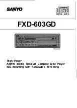 Sanyo FXD-603GD Manual preview