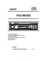 Sanyo FXD-685GD Operating Instructions Manual preview