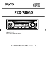 Preview for 1 page of Sanyo FXD-780GD Operating Instructions Manual